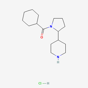 molecular formula C16H29ClN2O B7613641 Cyclohexyl-(2-piperidin-4-ylpyrrolidin-1-yl)methanone;hydrochloride 