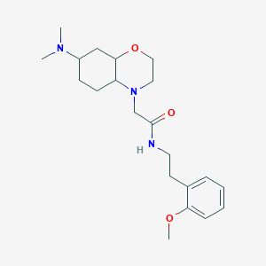 2-[7-(dimethylamino)-2,3,4a,5,6,7,8,8a-octahydrobenzo[b][1,4]oxazin-4-yl]-N-[2-(2-methoxyphenyl)ethyl]acetamide