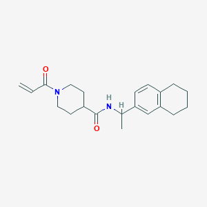 1-prop-2-enoyl-N-[1-(5,6,7,8-tetrahydronaphthalen-2-yl)ethyl]piperidine-4-carboxamide