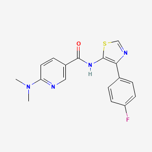 6-(dimethylamino)-N-[4-(4-fluorophenyl)-1,3-thiazol-5-yl]pyridine-3-carboxamide