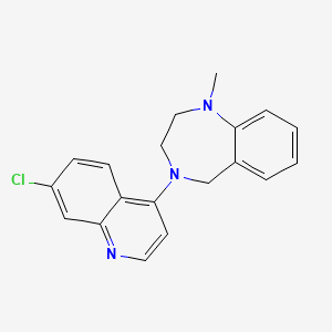 molecular formula C19H18ClN3 B7613700 4-(7-chloroquinolin-4-yl)-1-methyl-3,5-dihydro-2H-1,4-benzodiazepine 