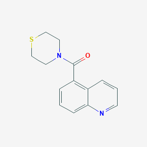 molecular formula C14H14N2OS B7613702 Quinolin-5-yl(thiomorpholin-4-yl)methanone 