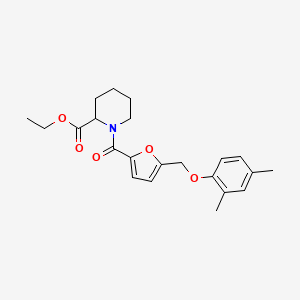 Ethyl 1-[5-[(2,4-dimethylphenoxy)methyl]furan-2-carbonyl]piperidine-2-carboxylate