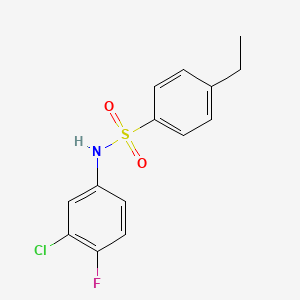 N-(3-chloro-4-fluorophenyl)-4-ethylbenzenesulfonamide