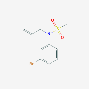 molecular formula C10H12BrNO2S B7613755 N-(3-bromophenyl)-N-prop-2-enylmethanesulfonamide 