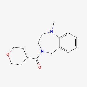 (1-methyl-3,5-dihydro-2H-1,4-benzodiazepin-4-yl)-(oxan-4-yl)methanone