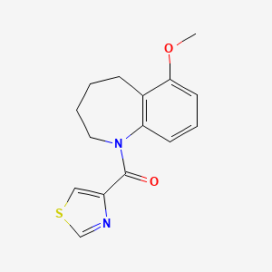 molecular formula C15H16N2O2S B7613772 (6-Methoxy-2,3,4,5-tetrahydro-1-benzazepin-1-yl)-(1,3-thiazol-4-yl)methanone 