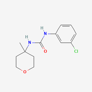 molecular formula C13H17ClN2O2 B7613826 1-(3-Chlorophenyl)-3-(4-methyloxan-4-yl)urea 