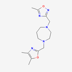 3-[[4-[(4,5-Dimethyl-1,3-oxazol-2-yl)methyl]-1,4-diazepan-1-yl]methyl]-5-methyl-1,2,4-oxadiazole