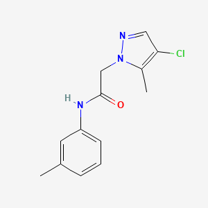 2-(4-chloro-5-methylpyrazol-1-yl)-N-(3-methylphenyl)acetamide