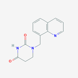 molecular formula C14H13N3O2 B7613871 1-(Quinolin-8-ylmethyl)-1,3-diazinane-2,4-dione 