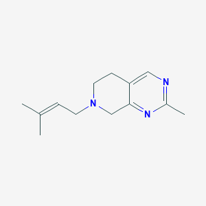 molecular formula C13H19N3 B7613913 2-methyl-7-(3-methylbut-2-enyl)-6,8-dihydro-5H-pyrido[3,4-d]pyrimidine 