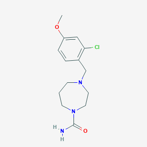 4-[(2-Chloro-4-methoxyphenyl)methyl]-1,4-diazepane-1-carboxamide