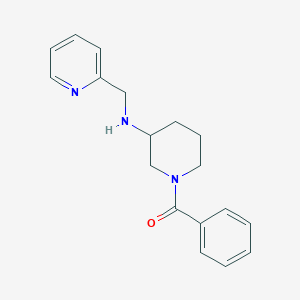 molecular formula C18H21N3O B7613966 Phenyl-[3-(pyridin-2-ylmethylamino)piperidin-1-yl]methanone 