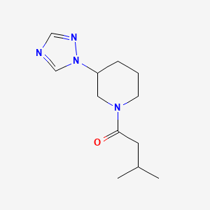 molecular formula C12H20N4O B7613996 3-Methyl-1-[3-(1,2,4-triazol-1-yl)piperidin-1-yl]butan-1-one 