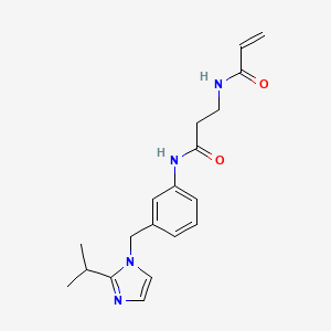 N-{2-[(3-{[2-(propan-2-yl)-1H-imidazol-1-yl]methyl}phenyl)carbamoyl]ethyl}prop-2-enamide