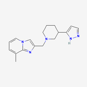 8-methyl-2-[[3-(1H-pyrazol-5-yl)piperidin-1-yl]methyl]imidazo[1,2-a]pyridine