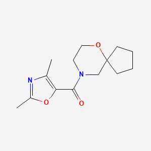 (2,4-Dimethyl-1,3-oxazol-5-yl)-(6-oxa-9-azaspiro[4.5]decan-9-yl)methanone