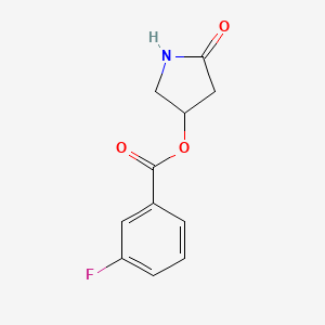 (5-Oxopyrrolidin-3-yl) 3-fluorobenzoate