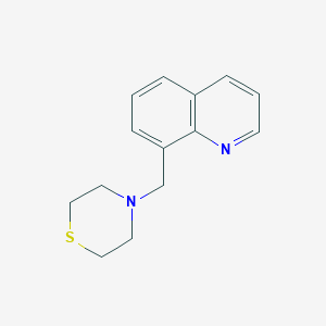 molecular formula C14H16N2S B7614043 4-(Quinolin-8-ylmethyl)thiomorpholine 