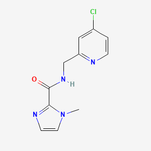 molecular formula C11H11ClN4O B7614071 N-[(4-chloropyridin-2-yl)methyl]-1-methylimidazole-2-carboxamide 