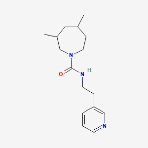 molecular formula C16H25N3O B7614083 3,5-dimethyl-N-(2-pyridin-3-ylethyl)azepane-1-carboxamide 