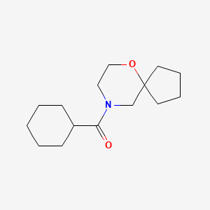 molecular formula C15H25NO2 B7614099 Cyclohexyl(6-oxa-9-azaspiro[4.5]decan-9-yl)methanone 