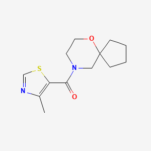 molecular formula C13H18N2O2S B7614111 (4-Methyl-1,3-thiazol-5-yl)-(6-oxa-9-azaspiro[4.5]decan-9-yl)methanone 