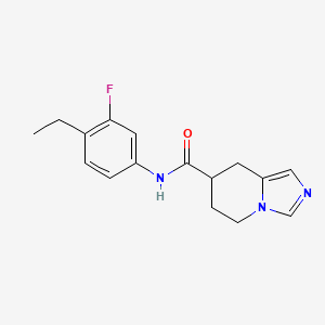 molecular formula C16H18FN3O B7614122 N-(4-ethyl-3-fluorophenyl)-5,6,7,8-tetrahydroimidazo[1,5-a]pyridine-7-carboxamide 