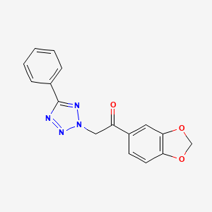 1-(1,3-Benzodioxol-5-yl)-2-(5-phenyltetrazol-2-yl)ethanone