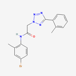 molecular formula C17H16BrN5O B7614204 N-(4-bromo-2-methylphenyl)-2-[5-(2-methylphenyl)tetrazol-2-yl]acetamide 