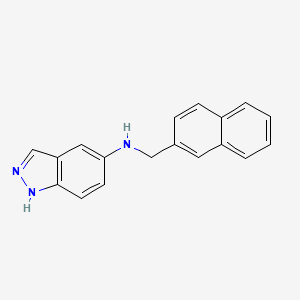 molecular formula C18H15N3 B7614255 N-(naphthalen-2-ylmethyl)-1H-indazol-5-amine 