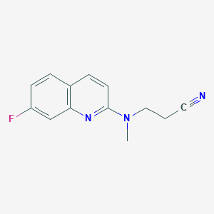 3-[(7-Fluoroquinolin-2-yl)-methylamino]propanenitrile