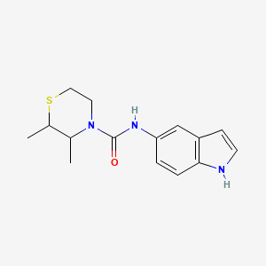 molecular formula C15H19N3OS B7614269 N-(1H-indol-5-yl)-2,3-dimethylthiomorpholine-4-carboxamide 