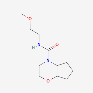 molecular formula C11H20N2O3 B7614291 N-(2-methoxyethyl)-3,4a,5,6,7,7a-hexahydro-2H-cyclopenta[b][1,4]oxazine-4-carboxamide 