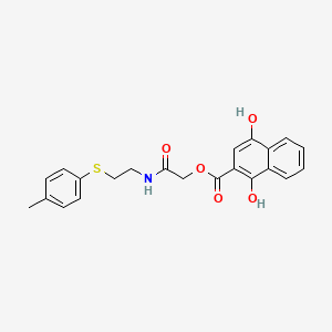 molecular formula C22H21NO5S B7614306 [2-[2-(4-Methylphenyl)sulfanylethylamino]-2-oxoethyl] 1,4-dihydroxynaphthalene-2-carboxylate 