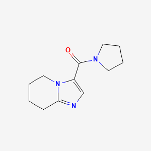 molecular formula C12H17N3O B7614316 Pyrrolidin-1-yl(5,6,7,8-tetrahydroimidazo[1,2-a]pyridin-3-yl)methanone 