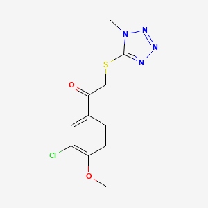 1-(3-Chloro-4-methoxyphenyl)-2-(1-methyltetrazol-5-yl)sulfanylethanone