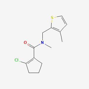 2-chloro-N-methyl-N-[(3-methylthiophen-2-yl)methyl]cyclopentene-1-carboxamide