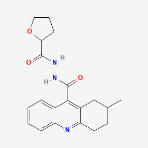 2-methyl-N'-(oxolane-2-carbonyl)-1,2,3,4-tetrahydroacridine-9-carbohydrazide