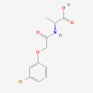 molecular formula C11H12BrNO4 B7614408 (2R)-2-[[2-(3-bromophenoxy)acetyl]amino]propanoic acid 