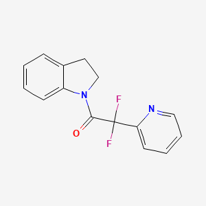 1-(2,3-Dihydroindol-1-yl)-2,2-difluoro-2-pyridin-2-ylethanone