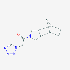 molecular formula C12H17N5O B7614450 1-(4-Azatricyclo[5.2.1.02,6]decan-4-yl)-2-(tetrazol-1-yl)ethanone 