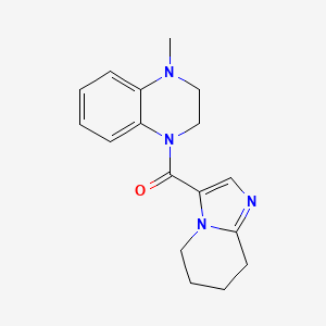 molecular formula C17H20N4O B7614465 (4-Methyl-2,3-dihydroquinoxalin-1-yl)-(5,6,7,8-tetrahydroimidazo[1,2-a]pyridin-3-yl)methanone 