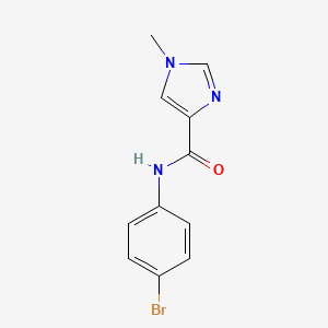 molecular formula C11H10BrN3O B7614486 N-(4-bromophenyl)-1-methylimidazole-4-carboxamide 