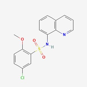 5-chloro-2-methoxy-N-(8-quinolinyl)benzenesulfonamide