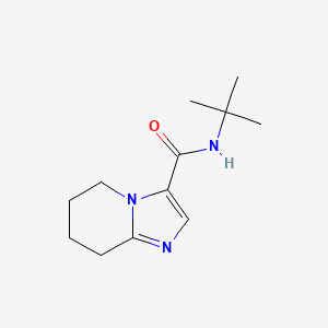 molecular formula C12H19N3O B7614526 N-tert-butyl-5,6,7,8-tetrahydroimidazo[1,2-a]pyridine-3-carboxamide 