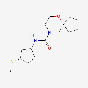 N-(3-methylsulfanylcyclopentyl)-6-oxa-9-azaspiro[4.5]decane-9-carboxamide