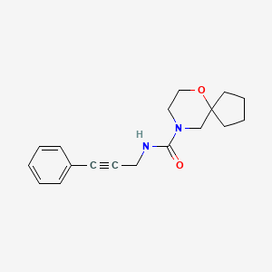 N-(3-phenylprop-2-ynyl)-6-oxa-9-azaspiro[4.5]decane-9-carboxamide