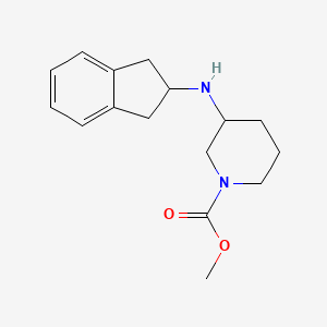 molecular formula C16H22N2O2 B7614601 methyl 3-(2,3-dihydro-1H-inden-2-ylamino)piperidine-1-carboxylate 